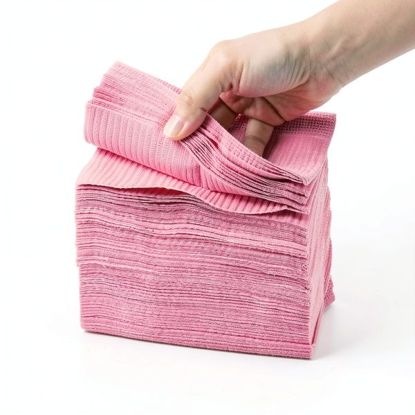 TOEDO Dental Bibs 50 Pack Pink 13x18 Waterproof 3‑Ply Women-2