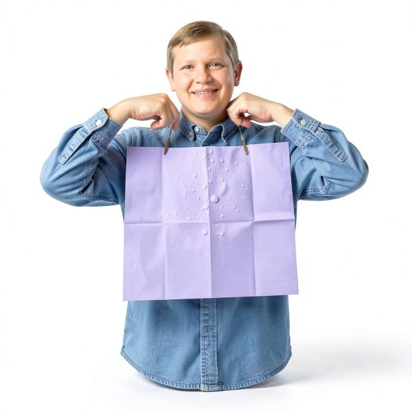 JJ CARE Disposable Dental Bibs 13x18 3 Ply Waterproof Unisex-3
