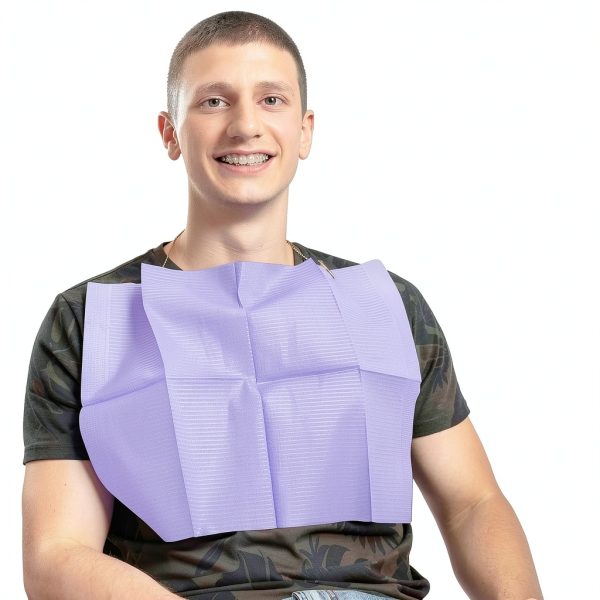 JJ CARE Disposable Dental Bibs 13x18 3 Ply Waterproof Unisex-2