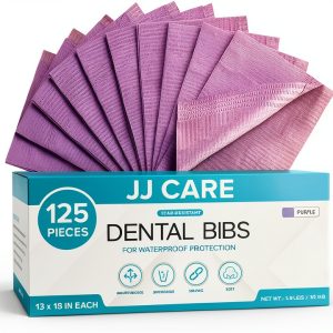 JJ CARE Disposable Dental Bibs 13x18 3 Ply Waterproof Unisex-0